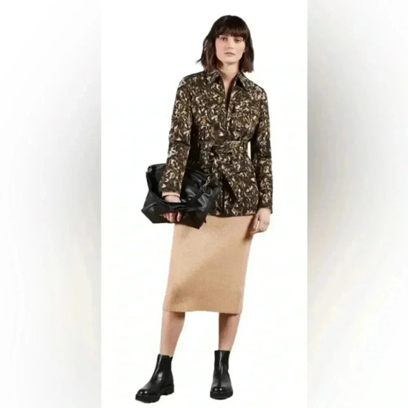 NWT Ted Baker London Inniza Urban Printed Cargo Jacket Ted Size 1 US Size 2 - Picture 1 of 11